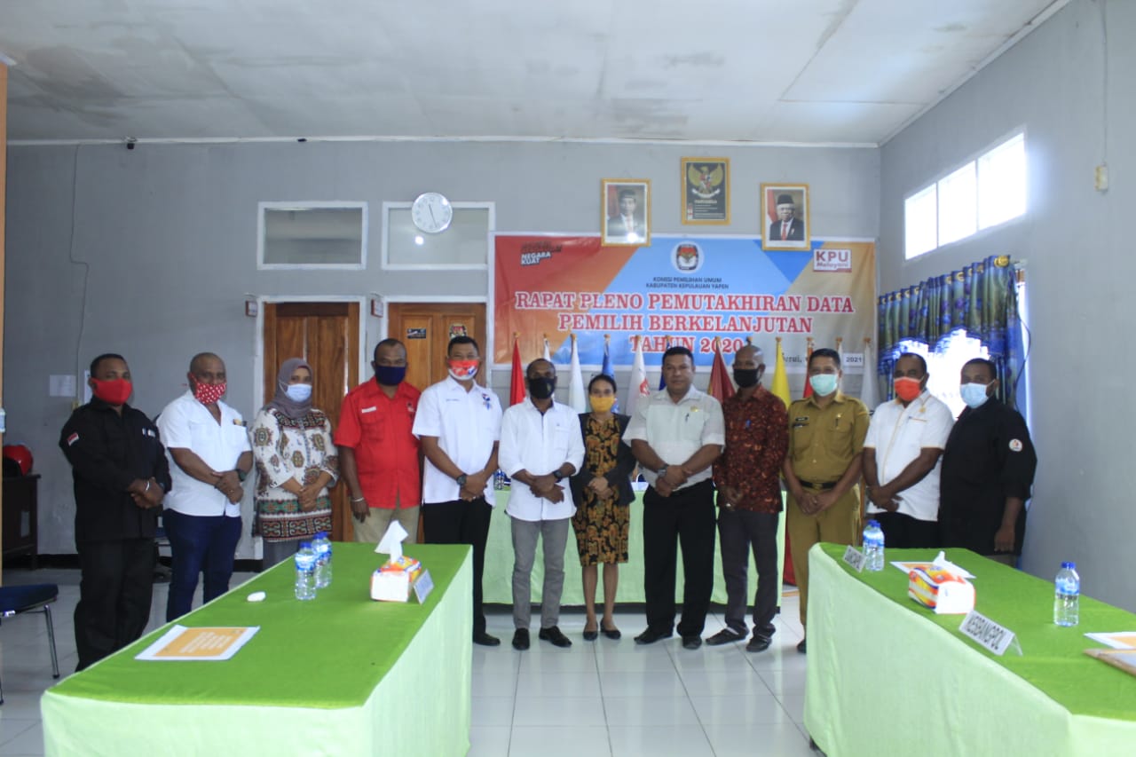 BAWASLU YAPEN IKUT BAHAS PEMUTAKHIRAN DATA PEMILIH BERKELANJUTAN (DPB),  BERSAMA KPU DAN  PARTAI POLITIK.