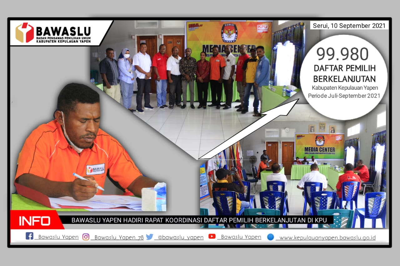 Leonard Ruamba, KPU Yapen Perlu Perhatikan Data Ganda, Pemilih Pemula, Pensiunan TNI/Polri, Pindah Domisili dan Meninggal, agar Data Pemilu Menjadi Data Yang Akurat.