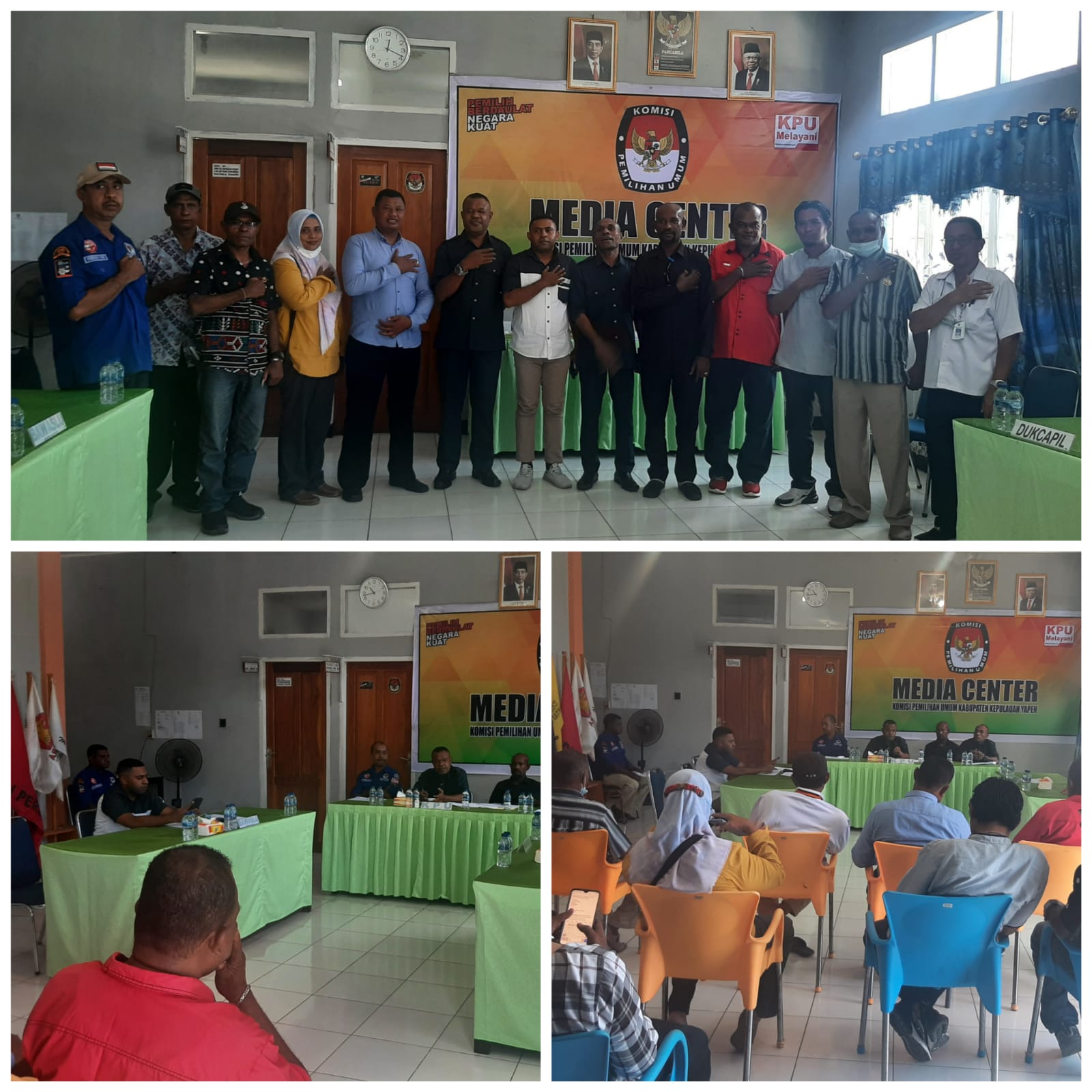 Ketua Bawaslu Yapen Apresiasi Dinas Dukcapil, Serta Pimpinan PARPOL Yang Hadir Pada Rakor Pemutakhiran DPTb di KPU Yapen.