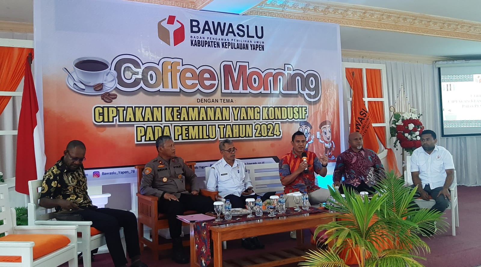 Coffee Morning, Bawaslu Mengajak Masyarakat Adat dan Paguyuban Ikut Terlibat Menjelang Pemilu 2024.