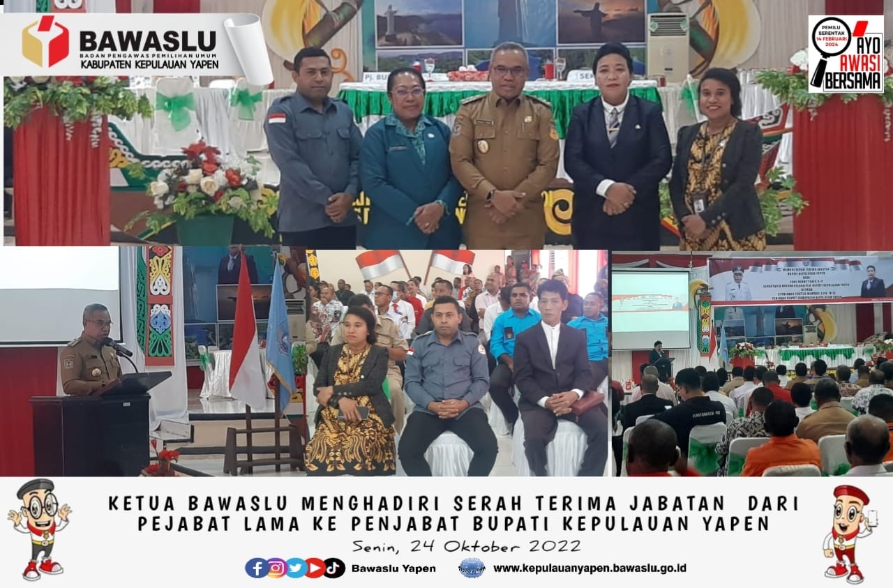 Hadiri Setirjab, Ketua Bawaslu Yapen Ucapkan Selamat Kepada PJ. Bupati Kepulauan Yapen.