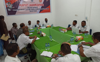 RAPAT KOORDINASI BAHAS PEMUTAKHIRAN DATA PEMILIH BERKELANJUTAN (DPB) TAHUN 2020, KPU, DUKCAPIL BERSAMA BAWASLU KEPULAUAN YAPEN.