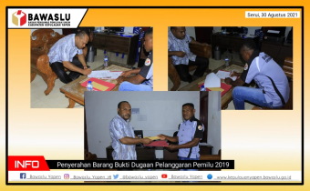 Sefnat Aisoki, SH, Caleg Partai Demokrat Dapil II (Dua) Pemilu 2019, Menerima Pengembalian Barang Bukti Laporan Money Politik.