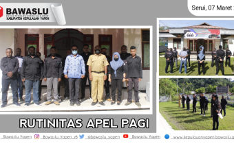 Agung : Kedisiplin Mengikuti Apel Dipertahankan dan Selalu Giat Bekerja.