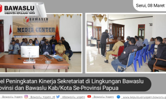 Apel Daring Dalam Rangka Peningkatan Kinerja, Kasek Bawaslu Papua Minta Disiplin Bekerja Tanpa Ketergantungan Terhadap Pimpinan.