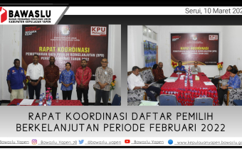 Gelar  Rakor  DPb, KPU, Bawaslu dan Dukcapil Diharapkan Saling Membantu, Mencari Solusi-Solusi Untuk Hasil Yang Lebih Baik.