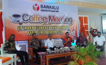 Coffee Morning, Bawaslu Mengajak Masyarakat Adat dan Paguyuban Ikut Terlibat Menjelang Pemilu 2024.